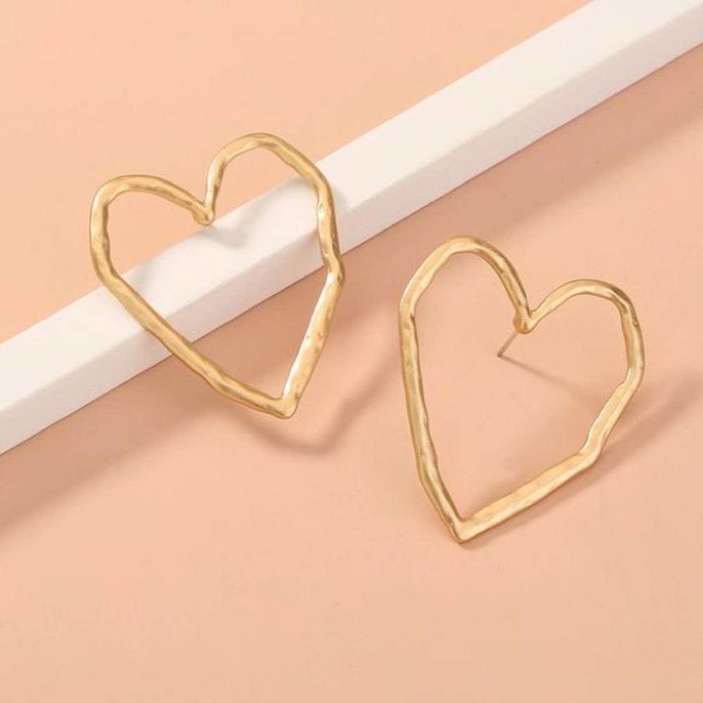 RESTOCKED! Sweet Metal Heart Fashion Earrings
